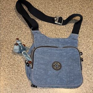 Y2k Kipling Blue Messenger Bag and Monkey
